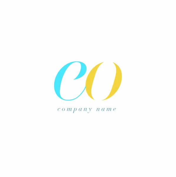 Modelo de logotipo de letras EO — Vetor de Stock