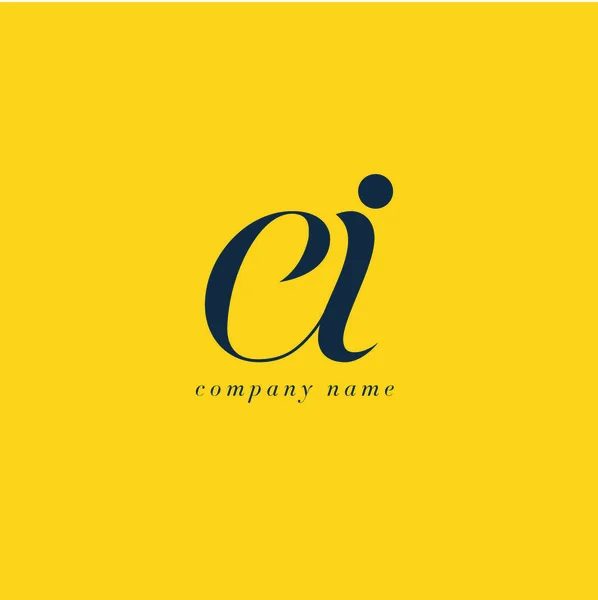 Шаблон логотипа EI Letters — стоковый вектор