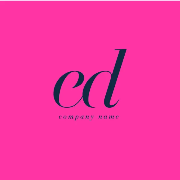 Шаблон логотипа ED Letters — стоковый вектор