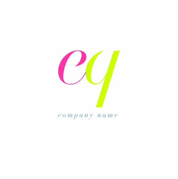 Szablon Logo litery EQ — Wektor stockowy
