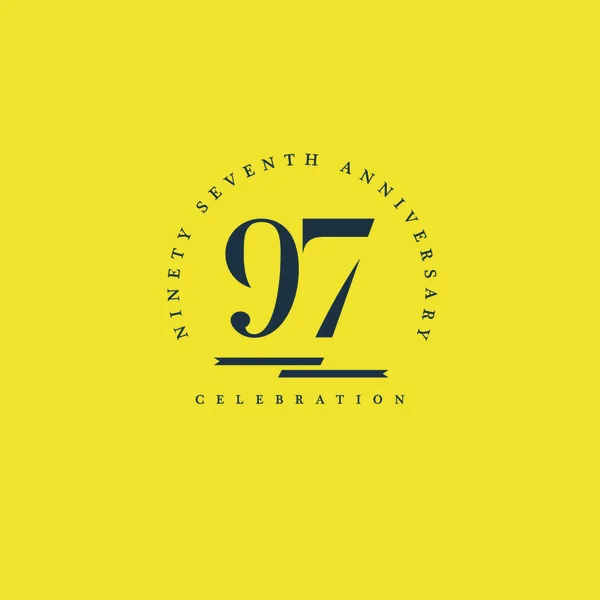 Logotipo aniversario número 97 — Archivo Imágenes Vectoriales