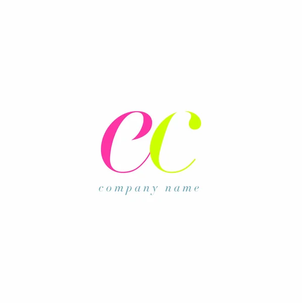 Шаблон логотипа EC Letters — стоковый вектор
