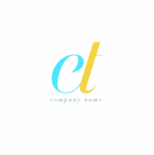ET Letters Modelo de logotipo — Vetor de Stock