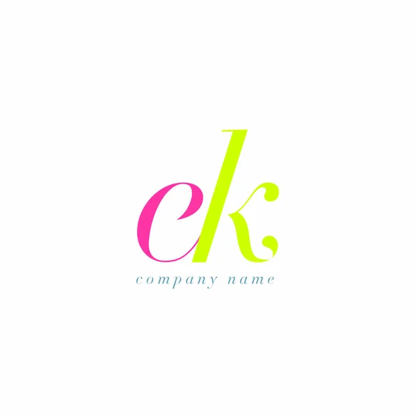 EK Letters Logo template — Stock Vector