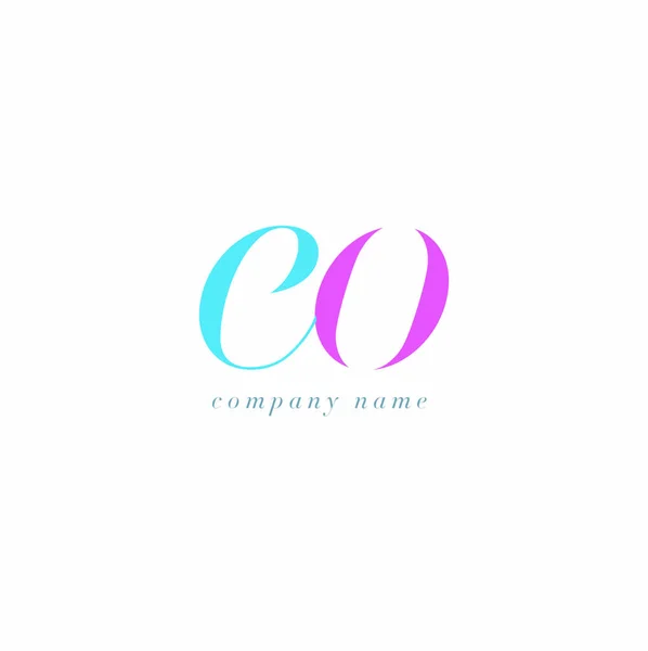 Шаблон логотипа EO Letters — стоковый вектор
