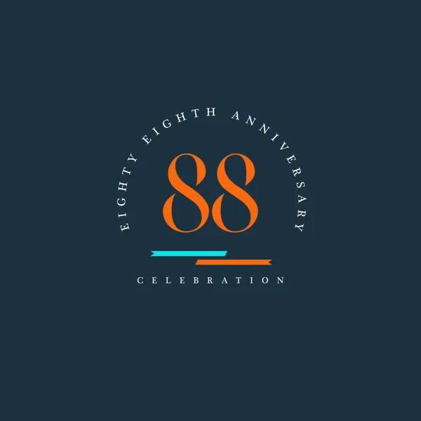 Logotipo aniversario 88 número — Vector de stock