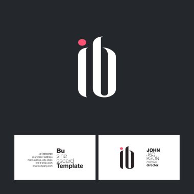 IB harf Logo kartvizit