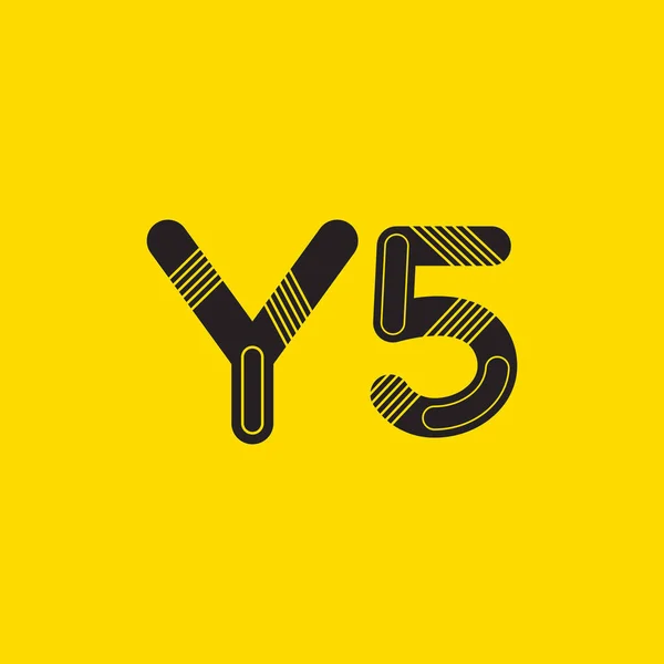 Bokstav och siffra Y5-logotypen — Stock vektor