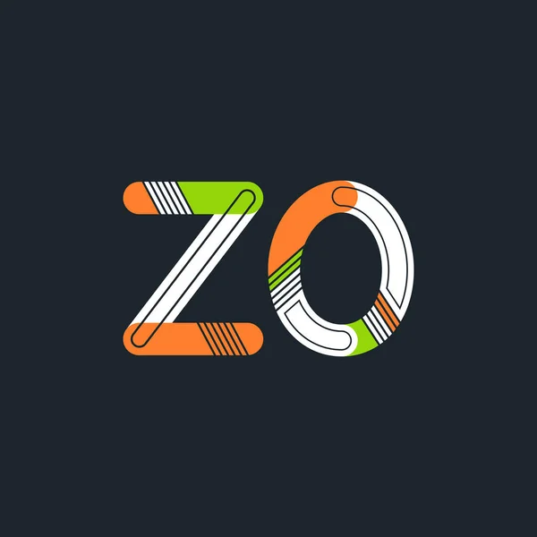 Logotipo letra e dígito Z0 — Vetor de Stock