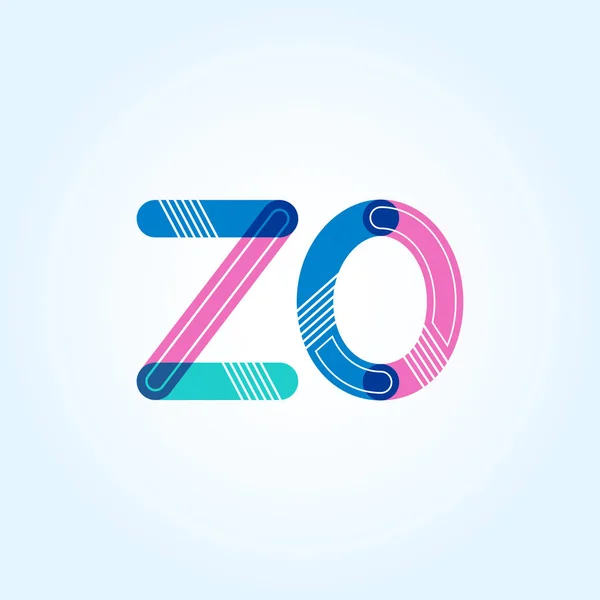 Letter en cijfer Z0 logo — Stockvector