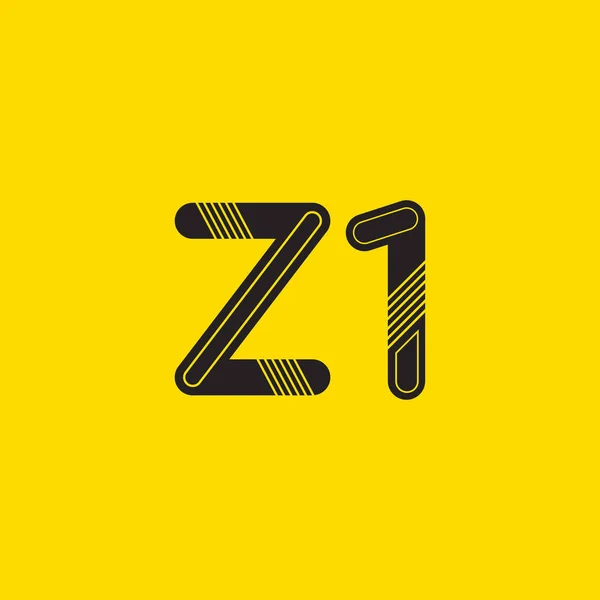 Harf ve rakam Z1 logosu — Stok Vektör