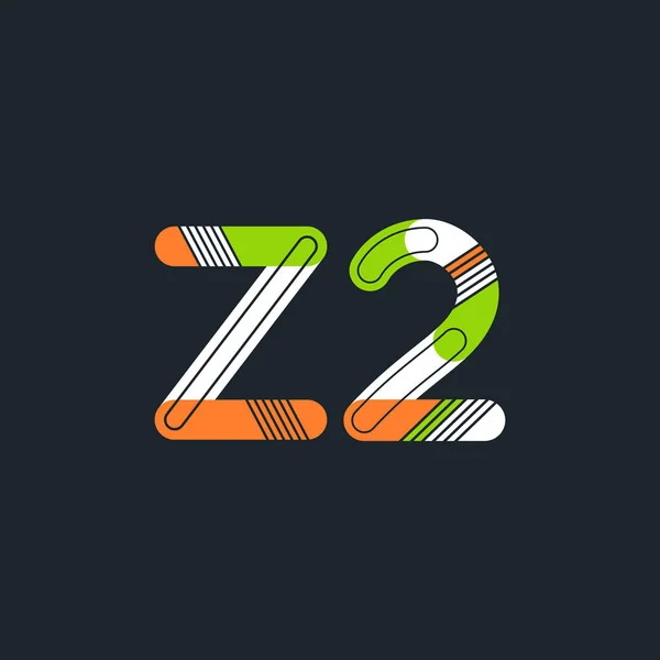 문자와 숫자 Z2 로고 — 스톡 벡터