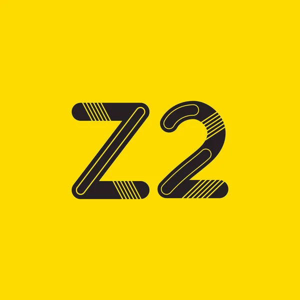 Letter en cijfer Z2-logo — Stockvector