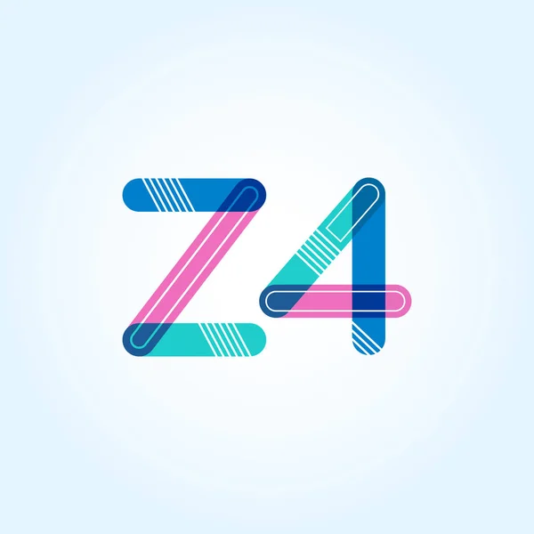 문자와 숫자 Z4 로고 — 스톡 벡터