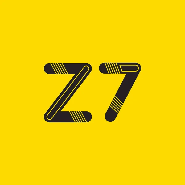 Письмо и цифра Z7 логотип — стоковый вектор