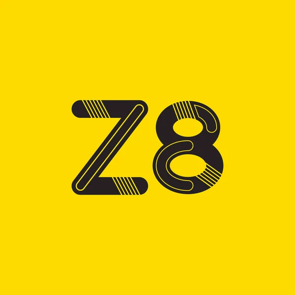Буква и цифра Z8 логотип — стоковый вектор