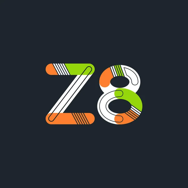 Letter en cijfer Z8 logo — Stockvector