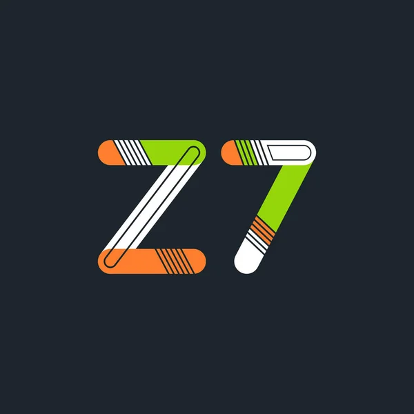 Letra e dígito logotipo Z7 — Vetor de Stock