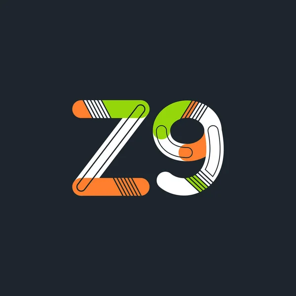 字母与数字 Z9 徽标 — 图库矢量图片