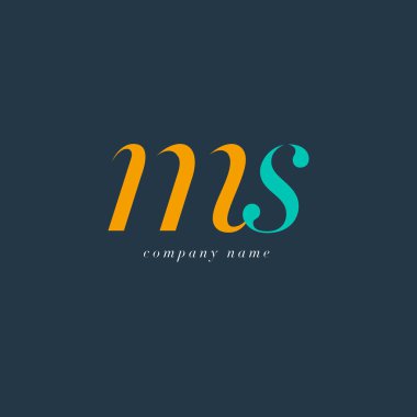 MS harfleri Logo şablonu