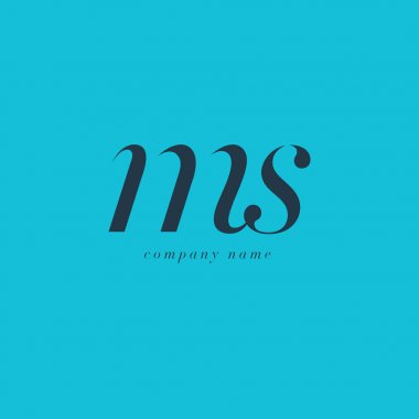 MS harfleri Logo şablonu