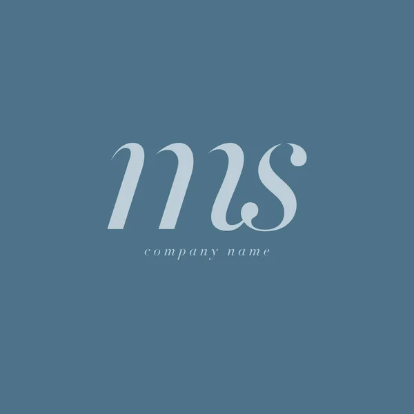 MS harfleri Logo şablonu — Stok Vektör