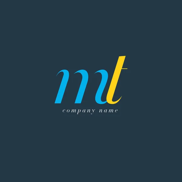 MT bokstäver logotyp mall — Stock vektor