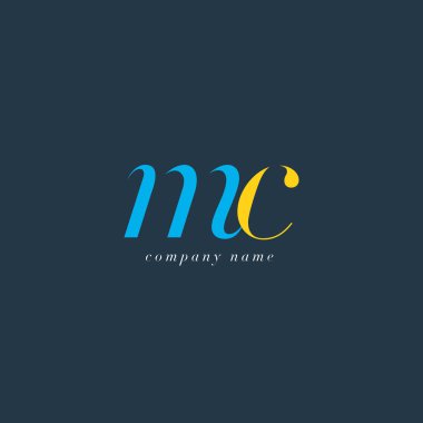 MC harf Logo şablonu
