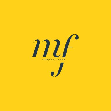 MF harf Logo şablonu