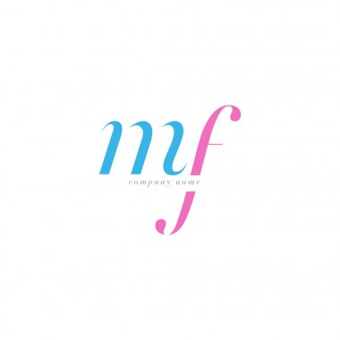 MF harf Logo şablonu