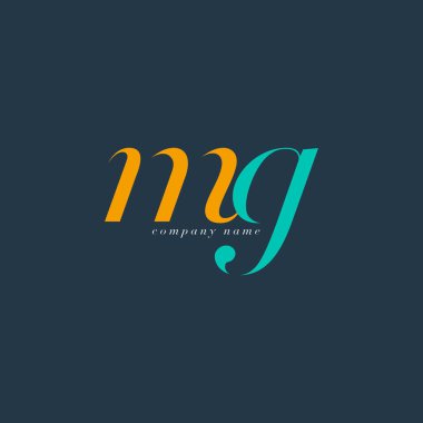 MG harf Logo şablonu