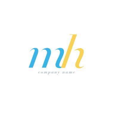 MH harf Logo şablonu