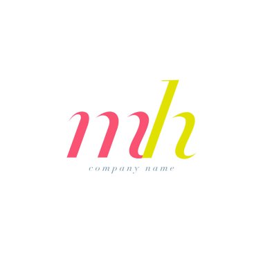 MH harf Logo şablonu