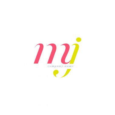 MJ harf Logo şablonu