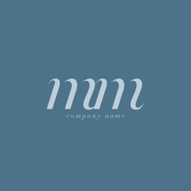 Mm harf Logo şablonu