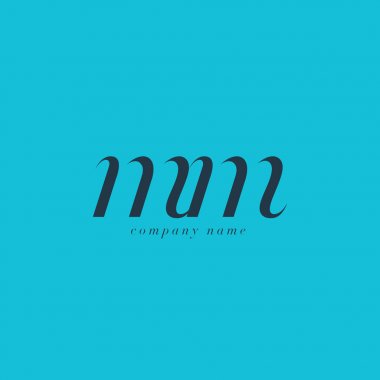 Mm harf Logo şablonu