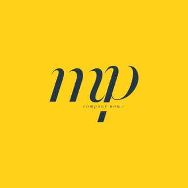 MP harf Logo şablonu
