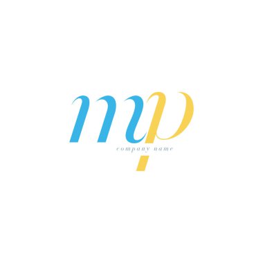 MP harf Logo şablonu