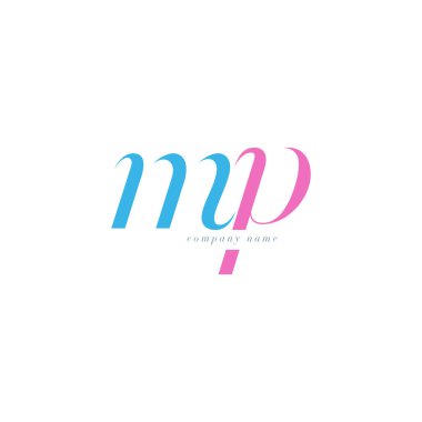 MP harf Logo şablonu
