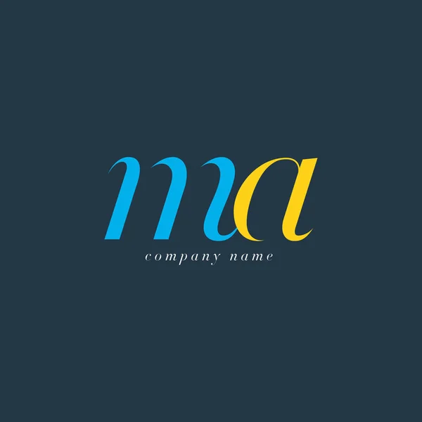 Шаблон логотипа MA Letters — стоковый вектор