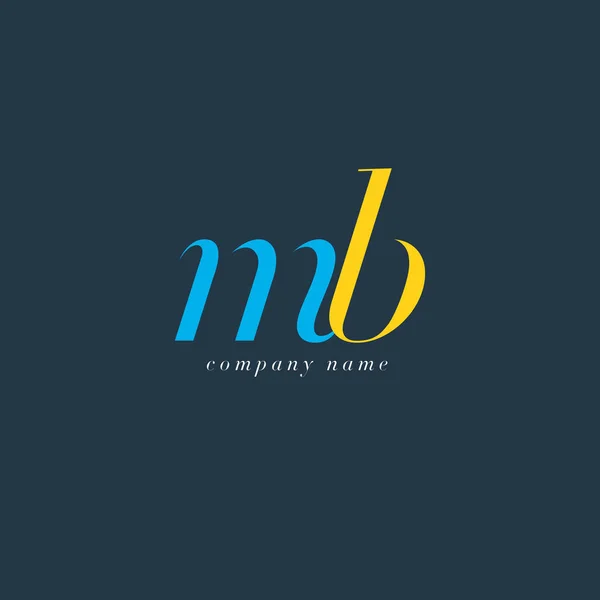 Mb Buchstaben Logo Vorlage — Stockvektor