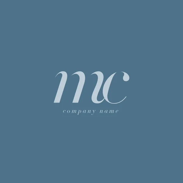 MC harf Logo şablonu — Stok Vektör