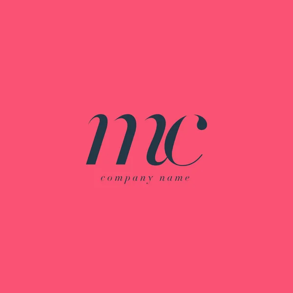 MC bokstäver logotyp mall — Stock vektor