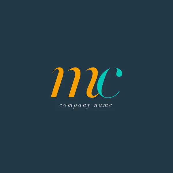 Шаблон логотипа MC Letters — стоковый вектор