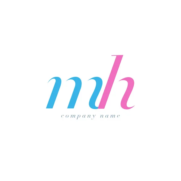 MH Lettres Modèle de logo — Image vectorielle