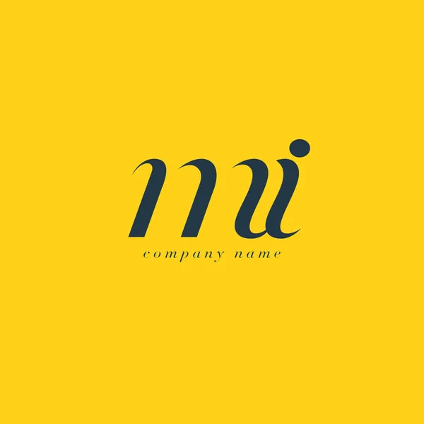 MI Lettres Modèle de logo — Image vectorielle