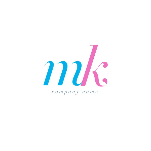 MK harf Logo şablonu — Stok Vektör