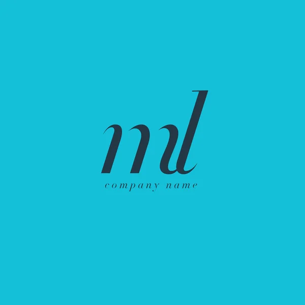 ML Lettres Modèle de logo — Image vectorielle
