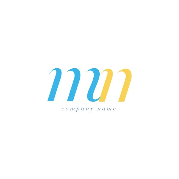 Modello di logo delle lettere MN — Vettoriale Stock