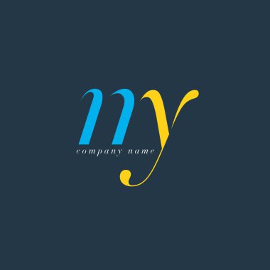 NY harf Logo şablonu